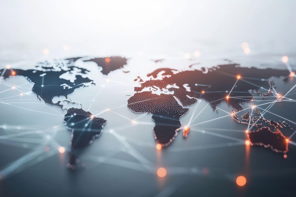 conexões globais simbolizando como ligar dos EUA para o Brasil com chip internacional AmericaChip