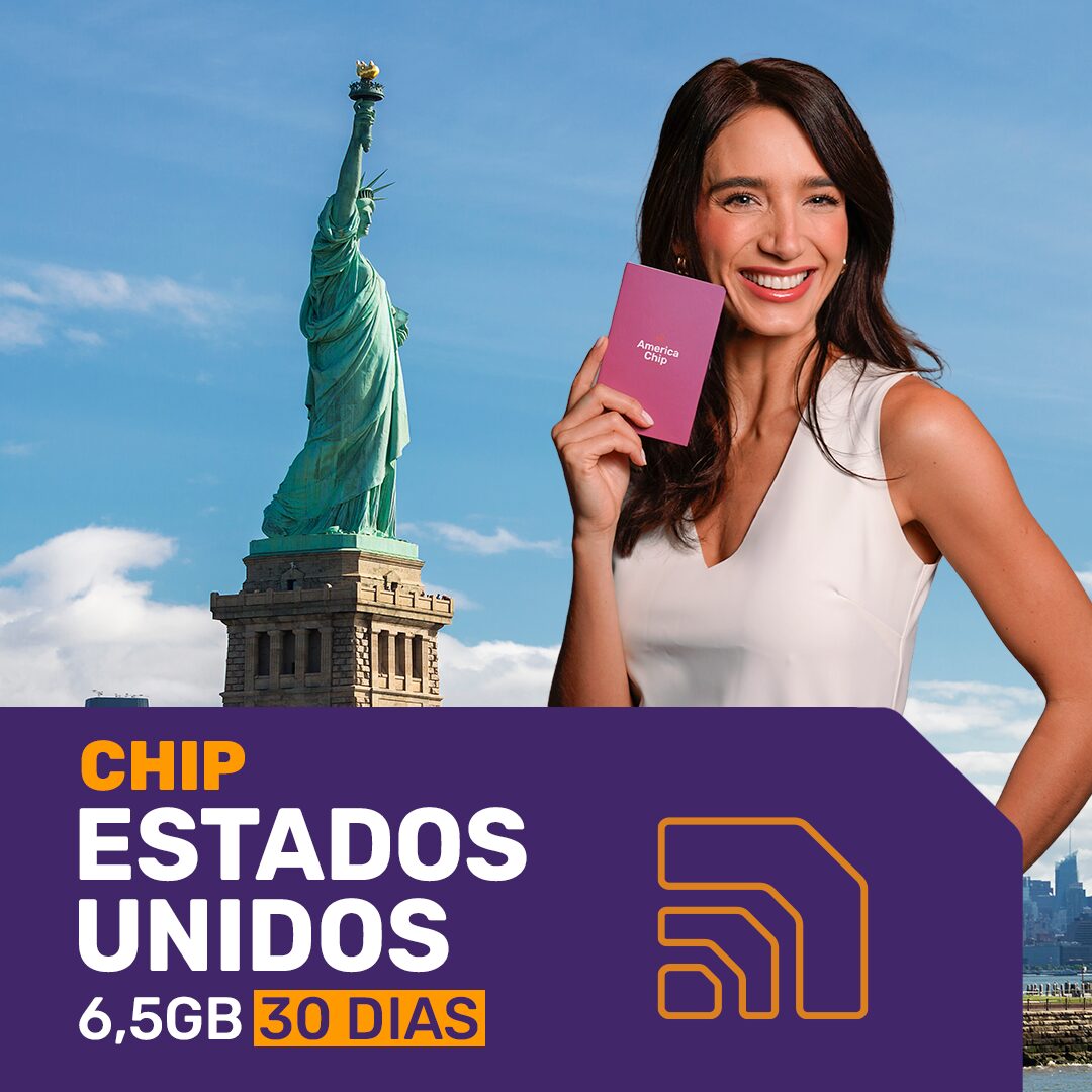 Chip Estados Unidos - 30 dias - 6,5GB