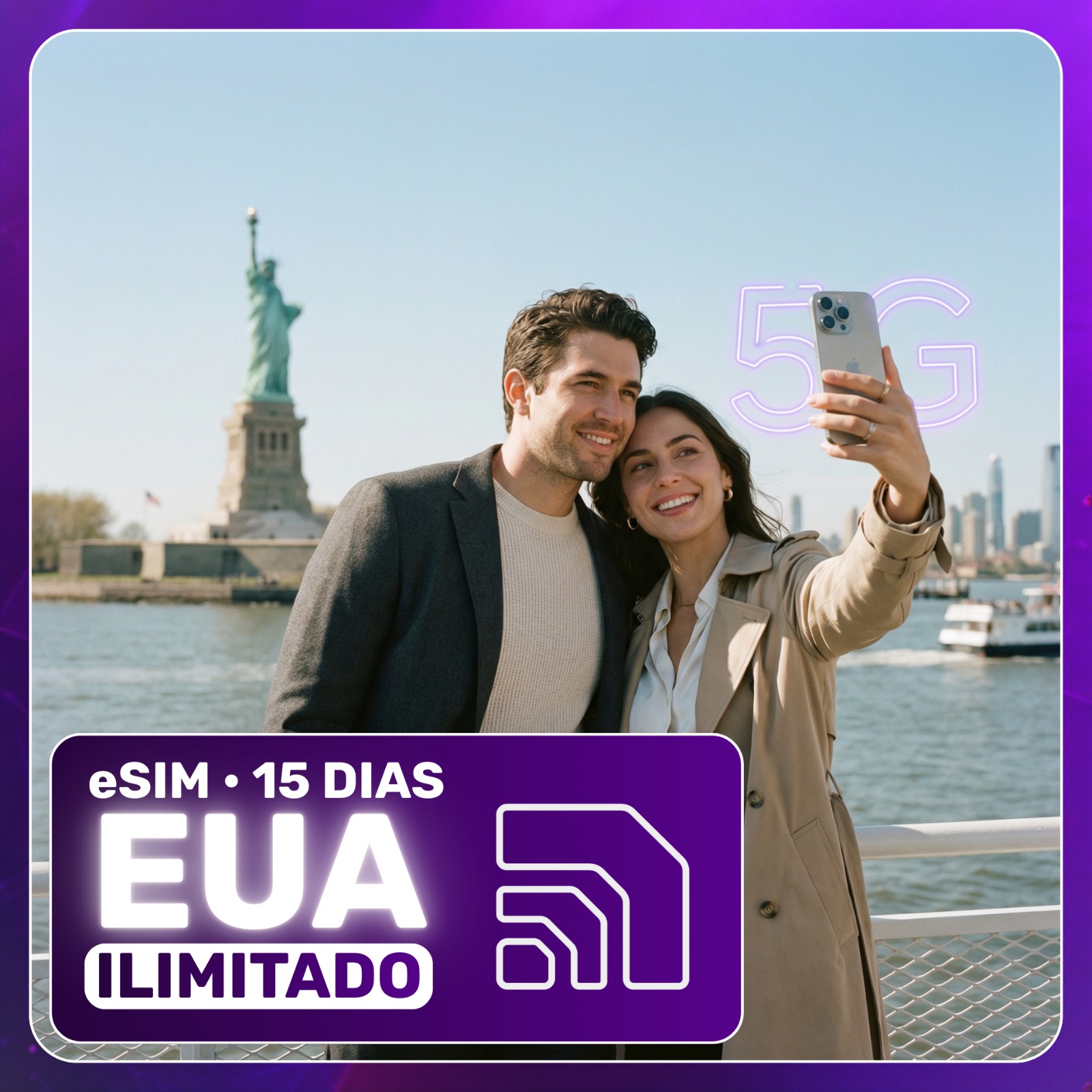 eSIM Estados Unidos 5G Ilimitado - Período de 15 dias