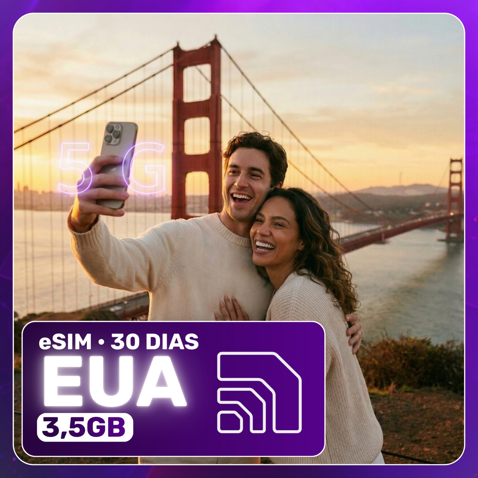 Chip Estados Unidos - 30 dias - 3,5GB