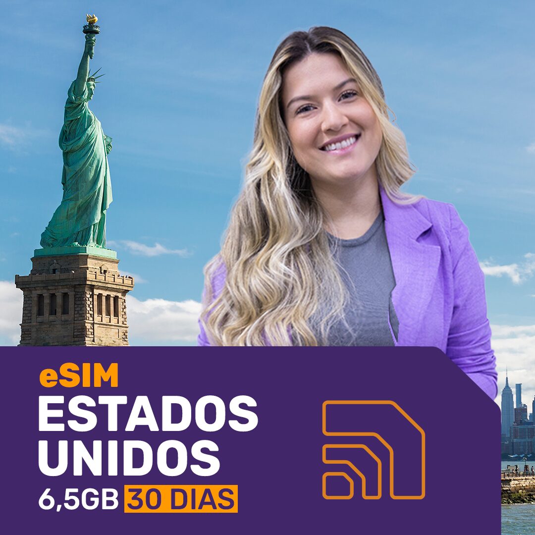 eSIM Estados Unidos - 30 dias - 6,5GB