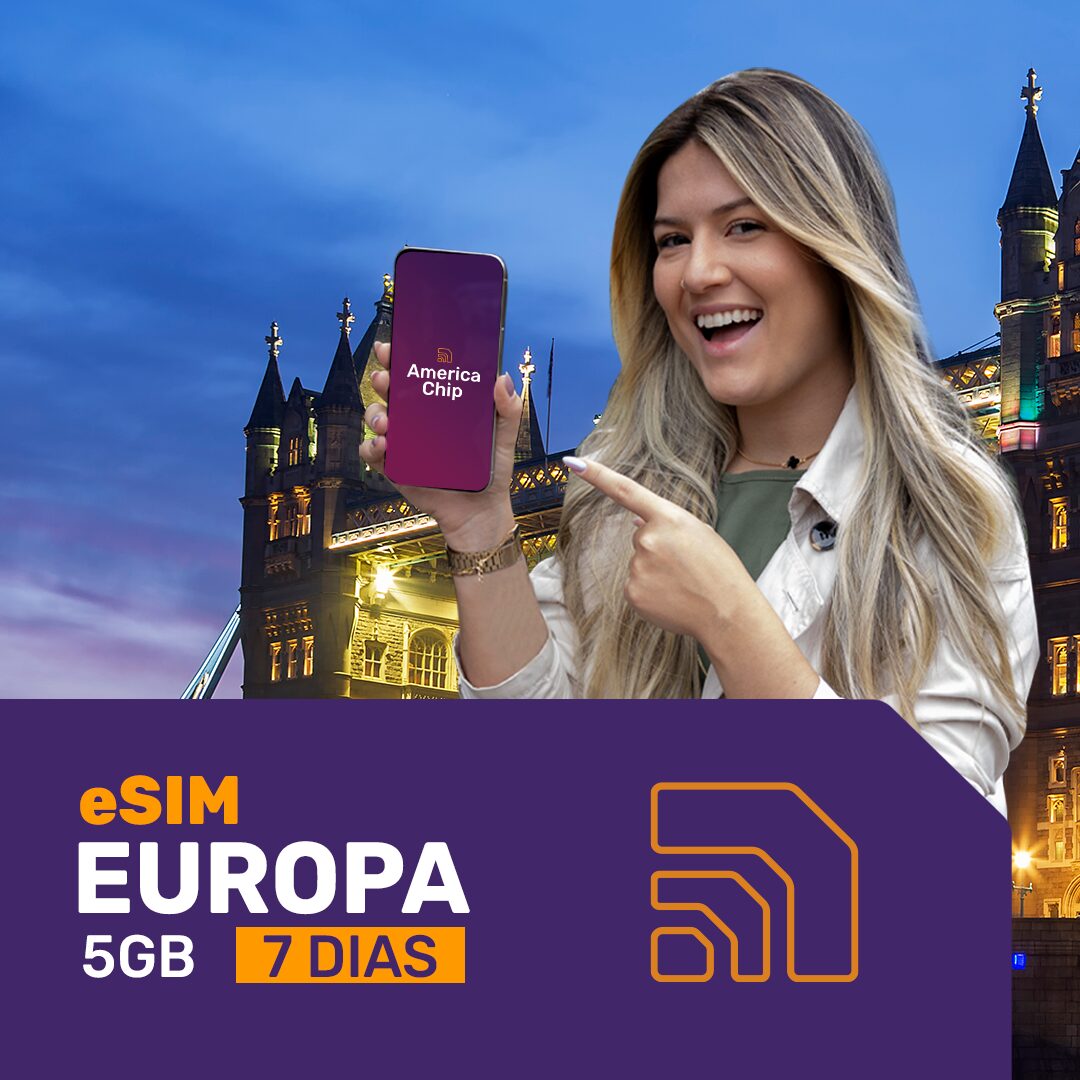 eSIM Europa - 7 dias - 5 GB