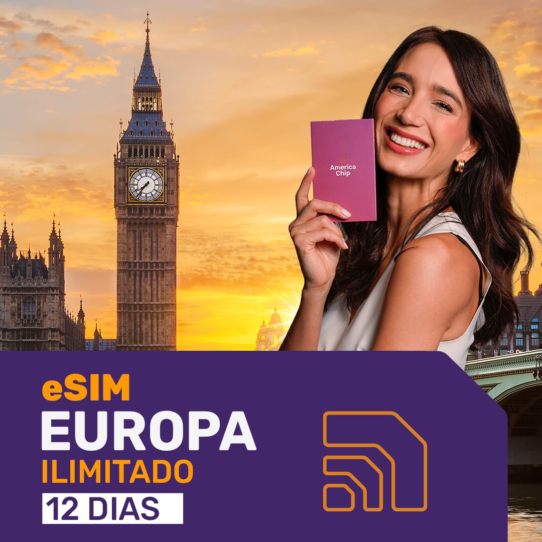 eSIM Europa 5G Ilimitado - Período de 12 dias