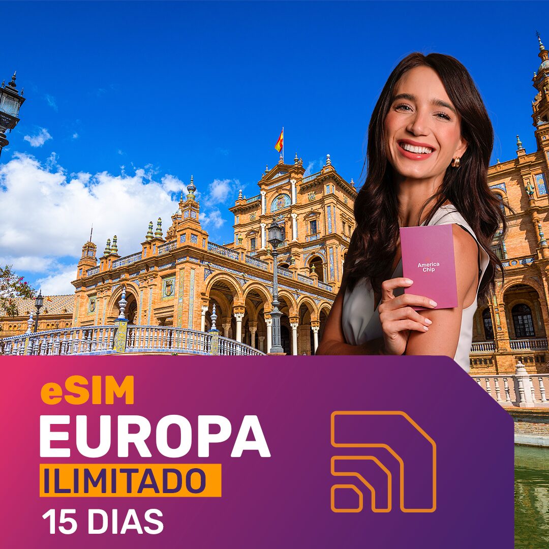 eSIM Europa 5G Ilimitado - Período de 15 dias