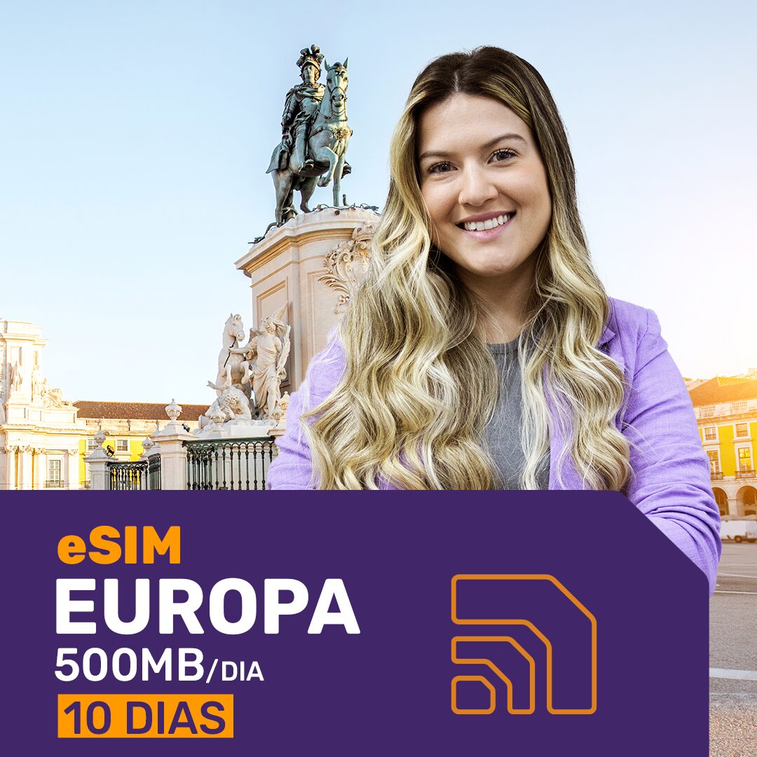 eSIM EUROPA – 10 dias – 500MB