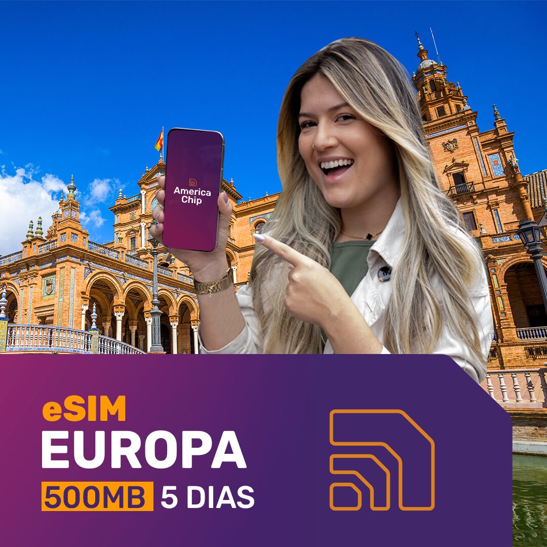 eSIM EUROPA – 5 dias – 500MB