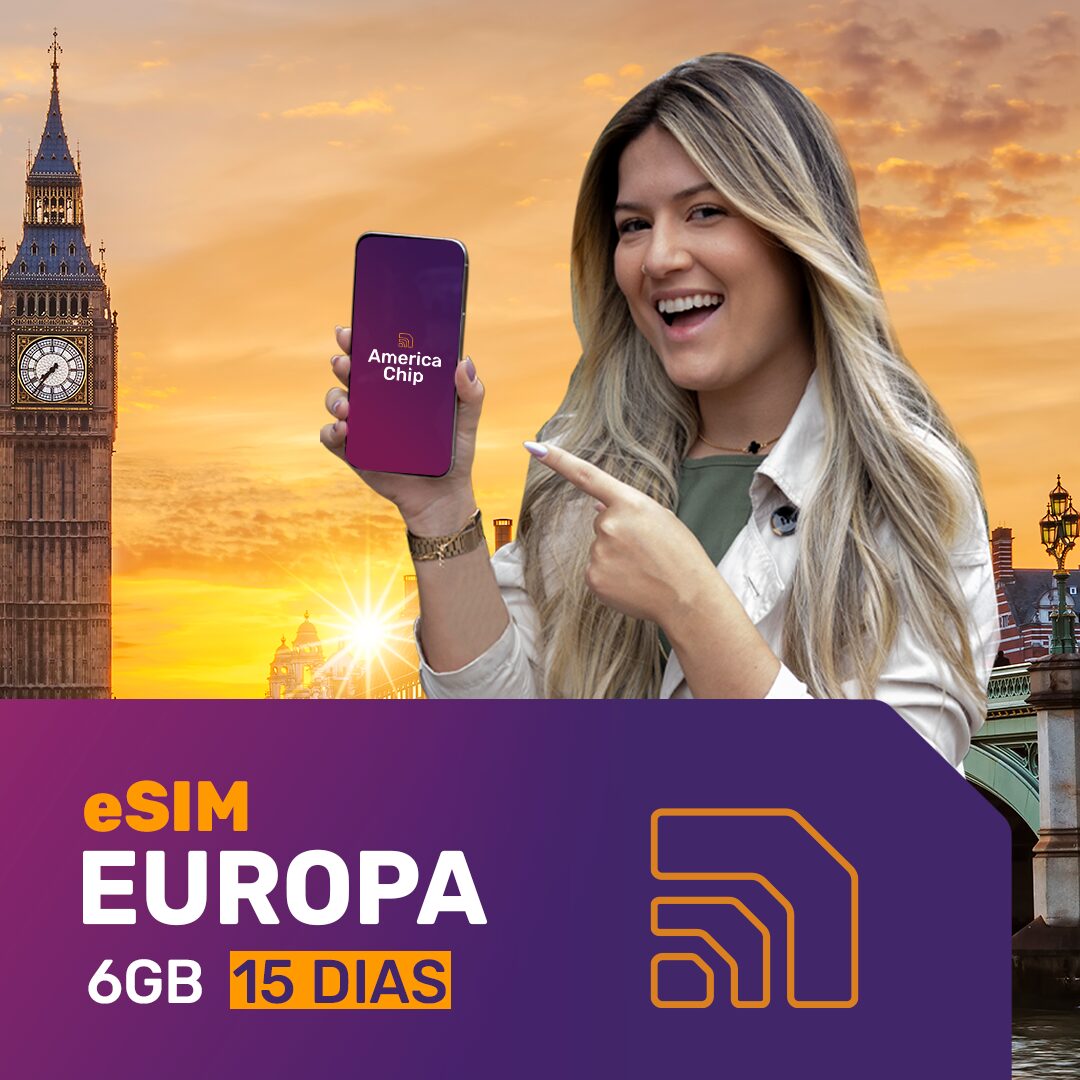 eSIM EUROPA – 15 dias – 6GB